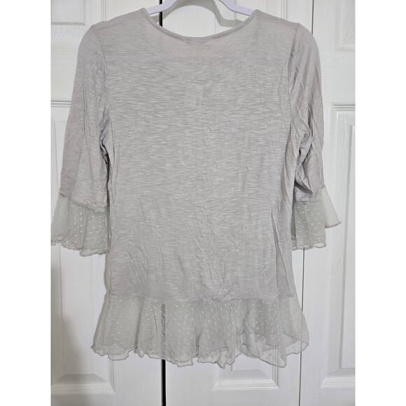 Maurices small gray shirt with lace and embroidery new with tags - Picture 5 of 9